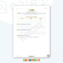 Zeszyt ćwiczeń – Dane z próby mostów: Ćwiczę język i logiczne myślenie — przykładowa karta pracy 1