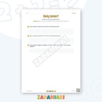 Zeszyt ćwiczeń – Czas w zadaniach: Ćwiczę język i logiczne myślenie — przykładowa karta pracy 2