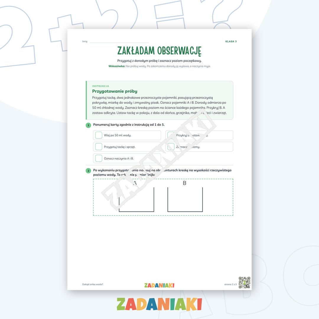 Zeszyt ćwiczeń – Dokąd znika woda: Ćwiczę język i logiczne myślenie — podgląd 2