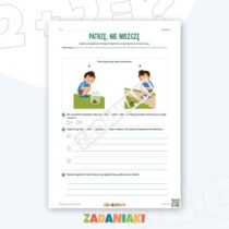 Zeszyt ćwiczeń – Mikroświat w mojej okolicy: Ćwiczę język i logiczne myślenie — przykładowa karta pracy 1