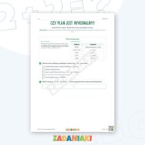 Zeszyt ćwiczeń – Plan dnia i przechowywanie jedzenia: Ćwiczę język i logiczne myślenie — przykładowa karta pracy 1