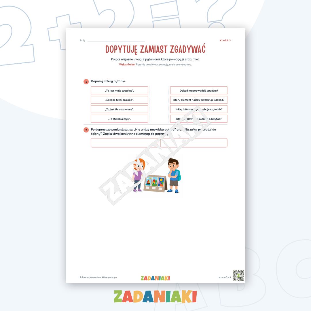 Zeszyt ćwiczeń – Informacja zwrotna, która pomaga: Buduję poprawne zdania — podgląd 3