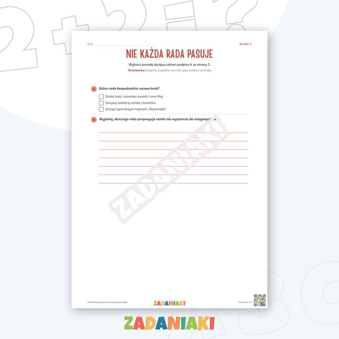 Zeszyt ćwiczeń – Informacja zwrotna, która pomaga: Buduję poprawne zdania — podgląd 4