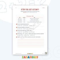 Zeszyt ćwiczeń – Porządkuję i pokazuję projekt: Ćwiczę język i logiczne myślenie — przykładowa karta pracy 1