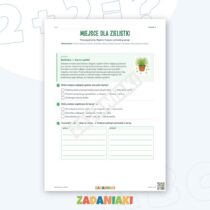 Zeszyt ćwiczeń – Opiekuję się rośliną: Ćwiczę język i logiczne myślenie — przykładowa karta pracy 1