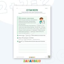 Zeszyt ćwiczeń – Przygotowuję prosty zimny posiłek: Ćwiczę język i logiczne myślenie — przykładowa karta pracy 1