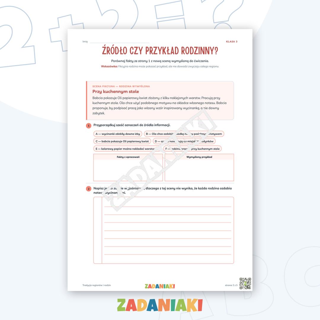 Zeszyt ćwiczeń – Tradycje regionów i rodzin: Buduję poprawne zdania — podgląd 2