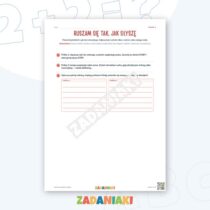 Zeszyt ćwiczeń – Ruch opowiada muzykę: Ćwiczę język i logiczne myślenie — przykładowa karta pracy 1