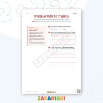 Zeszyt ćwiczeń – Szukam z konkretnym pytaniem: Ćwiczę język i logiczne myślenie — przykładowa karta pracy 2