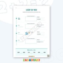 Zeszyt ćwiczeń – Liczby do 1000: porównywanie, zapis i rozkład liczby — przykładowa karta pracy 1