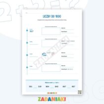 Zeszyt ćwiczeń – Liczby do 1000: porównywanie, zapis i rozkład liczby — przykładowa karta pracy 2