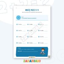 Zeszyt ćwiczeń – Mnożenie w zakresie 100: 5 kart na sprytne liczenie — przykładowa karta pracy 2