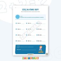 Zeszyt ćwiczeń – Dzielenie w zakresie 100: pewniejsze obliczenia i sprawdzanie wyniku — przykładowa karta pracy 1