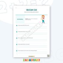 Zeszyt ćwiczeń – Czas, zegar i kalendarz: obliczaj czas trwania i wyznaczaj godzinę — przykładowa karta pracy 1