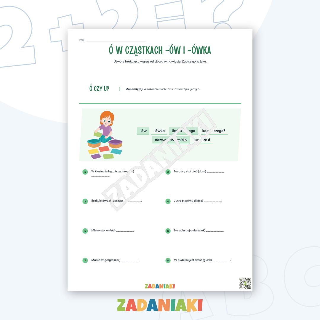 Zeszyt ćwiczeń – Ortografia ó i u: 5 kart do pewniejszej pisowni — podgląd 2