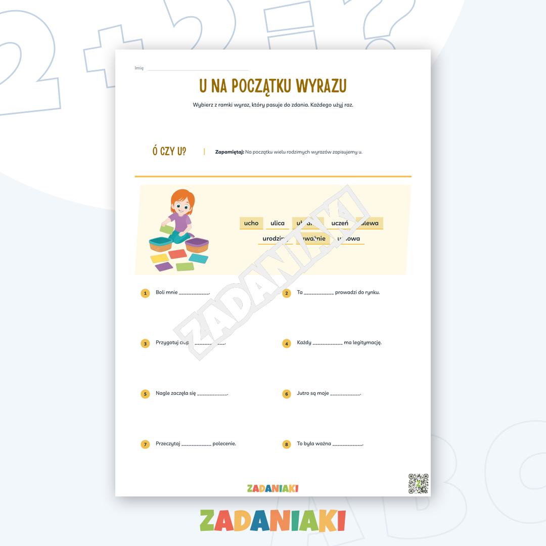 Zeszyt ćwiczeń – Ortografia ó i u: 5 kart do pewniejszej pisowni — podgląd 3