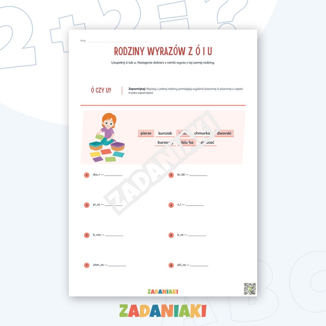 Zeszyt ćwiczeń – Ortografia ó i u: 5 kart do pewniejszej pisowni — podgląd 4