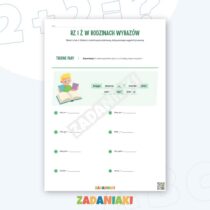 Zeszyt ćwiczeń – Ortografia rz, ż, ch i h: trenuj poprawną pisownię na 5 kartach — przykładowa karta pracy 2
