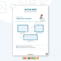 Zeszyt ćwiczeń – Geometria, obwód i siatka kwadratowa: rysuję, mierzę i obliczam krok po kroku — przykładowa karta pracy 2