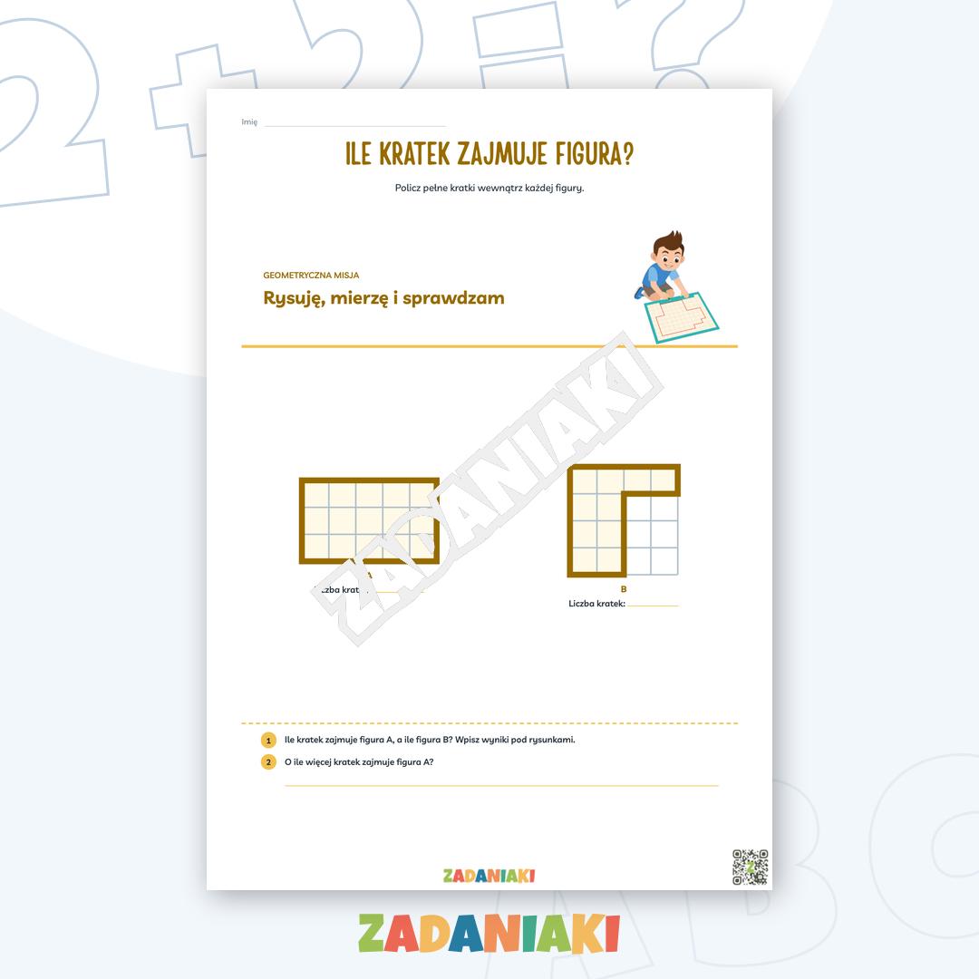 Zeszyt ćwiczeń – Geometria, obwód i siatka kwadratowa: rysuję, mierzę i obliczam krok po kroku — podgląd 4