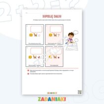 Zeszyt ćwiczeń – Historyjki obrazkowe i komiks: ćwicz układanie wydarzeń i pisanie dialogów — przykładowa karta pracy 2