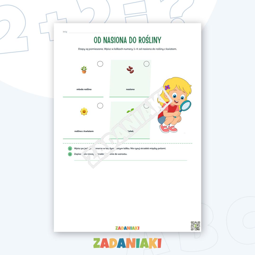 Zeszyt ćwiczeń – Cykle w przyrodzie: uporządkuj etapy przemian