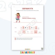 Zeszyt ćwiczeń – Rytm, dźwięki i instrumenty: odczytuj rytmy i poznawaj zapis muzyczny — przykładowa karta pracy 1