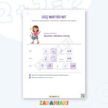 Zeszyt ćwiczeń – Rytm, dźwięki i instrumenty: odczytuj rytmy i poznawaj zapis muzyczny — przykładowa karta pracy 2