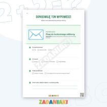 Zeszyt ćwiczeń – List prywatny i e-mail: przećwicz budowę listu i dobierz właściwy ton — przykładowa karta pracy 2