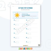 Zeszyt ćwiczeń – Cyfry rzymskie i kalendarz: odczytuj liczby i pracuj z datami — przykładowa karta pracy 1