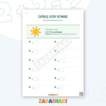 Zeszyt ćwiczeń – Cyfry rzymskie i kalendarz: odczytuj liczby i pracuj z datami — przykładowa karta pracy 2