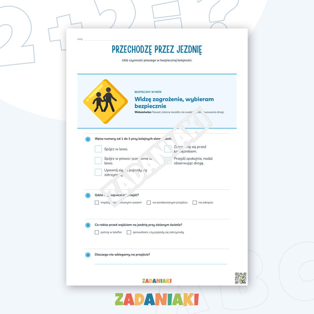 Zeszyt ćwiczeń – Bezpieczny pieszy i rowerzysta: 5 kart, które utrwalają dobre nawyki na drodze