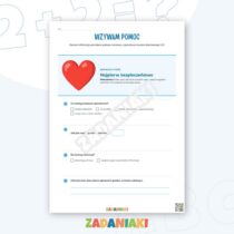 Zeszyt ćwiczeń – Pierwsza pomoc i numery alarmowe: przećwicz rozmowę pod 112 i bezpieczne zachowanie — przykładowa karta pracy 1