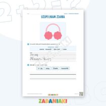 Zeszyt ćwiczeń – Pisanie do obrazka: Zima (klasa 1, etap 2) — przykładowa karta pracy 2