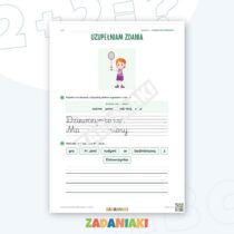 Zeszyt ćwiczeń – Pisanie do obrazka: Sport (klasa 1, etap 2) — przykładowa karta pracy 2