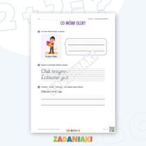 Zeszyt ćwiczeń – Pisanie do obrazka: Zabawki (klasa 1, etap 3) — przykładowa karta pracy 1