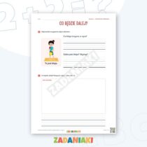 Zeszyt ćwiczeń – Pisanie do obrazka: Ubrania i pogoda (klasa 1, etap 3) — przykładowa karta pracy 2