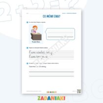 Zeszyt ćwiczeń – Pisanie do obrazka: Szkoła (klasa 1, etap 3) — przykładowa karta pracy 1