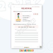 Zeszyt ćwiczeń – Pisanie do obrazka: Pogoda i ubrania (klasa 2, etap 1) — przykładowa karta pracy 2