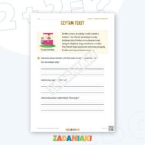 Zeszyt ćwiczeń – Pisanie do obrazka: Jedzenie (klasa 2, etap 1) — przykładowa karta pracy 1
