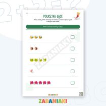 Zeszyt ćwiczeń – Liczę do dziesięciu: licz zbiory i zapisuj wyniki od 1 do 10 — przykładowa karta pracy 1