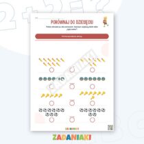 Zeszyt ćwiczeń – Porównuję zbiory: rozpoznawaj więcej, mniej i tyle samo — przykładowa karta pracy 2