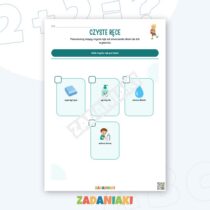 Zeszyt ćwiczeń – Samodzielny dzień: układaj codzienne czynności i planuj potrzebne rzeczy — przykładowa karta pracy 1