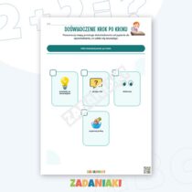 Zeszyt ćwiczeń – Mały badacz: przewiduj, testuj i zapisuj wynik prostego doświadczenia — przykładowa karta pracy 1