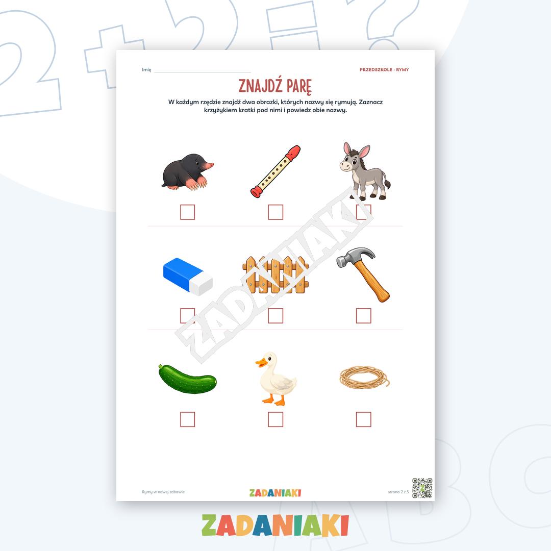 Zeszyt ćwiczeń – Rymy w nowej zabawie — podgląd 2