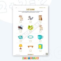 Zeszyt ćwiczeń – Łączę sylaby w słowo — przykładowa karta pracy 1