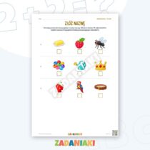 Zeszyt ćwiczeń – Słucham pierwszej sylaby — przykładowa karta pracy 1