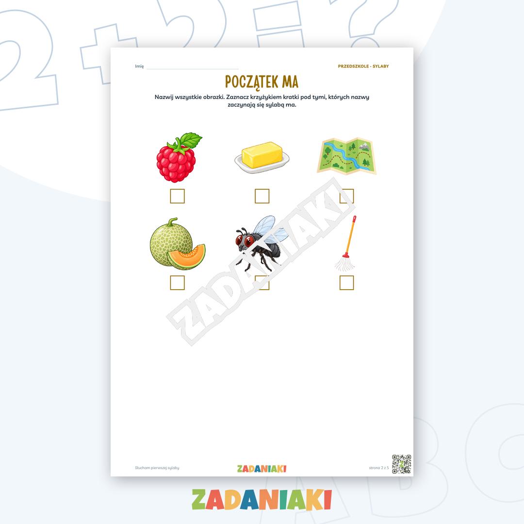 Zeszyt ćwiczeń – Słucham pierwszej sylaby — podgląd 2