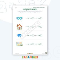 Zeszyt ćwiczeń – Początek i koniec — przykładowa karta pracy 1