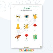 Zeszyt ćwiczeń – Składam krótkie słowa — przykładowa karta pracy 1